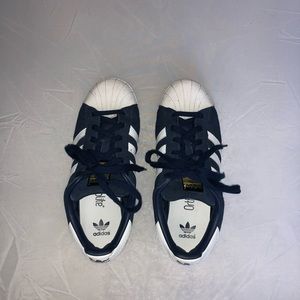 Blue adidas superstar